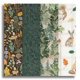Clothworks Pre-Cut 24 Block Rail Fence Quilt Kit - Woodland Way