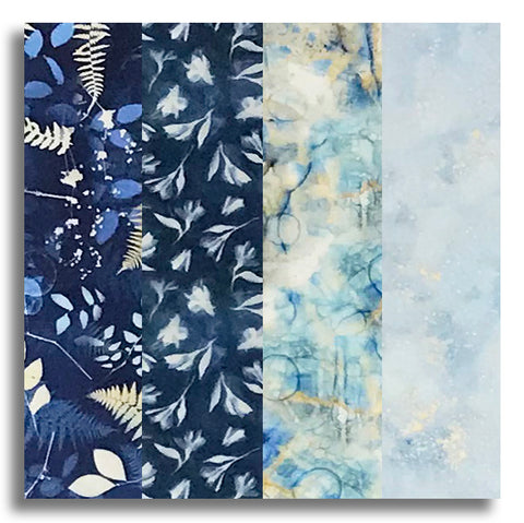 Clothworks Pre-Cut 24 Block Rail Fence Quilt Kit - Naturescape