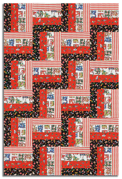 Free Spirit Pre-Cut 24 Block Rail Fence Quilt Kit - So Much Joy!