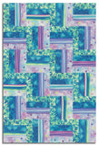 Timeless Treasures Pre-Cut 24 Block Rail Fence Quilt Kit - Hydrangea Dream