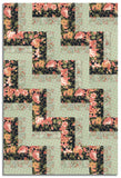 Moda Pre-Cut 24 Block Rail Fence Quilt Kit - Ambiance