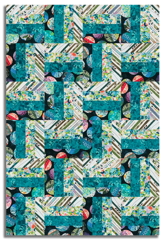 Studio E Pre-Cut 24 Block Rail Fence Quilt Kit - Neighborhood Association
