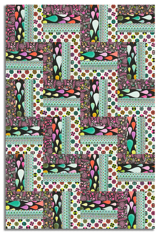 Matt's Free Spirit Pre-Cut 24 Block Rail Fence Quilt Kit - Prince Charming Deja Vu