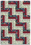 Northcott Stonehenge Pre-Cut 24 Block Rail Fence Quilt Kit - Pomegranate