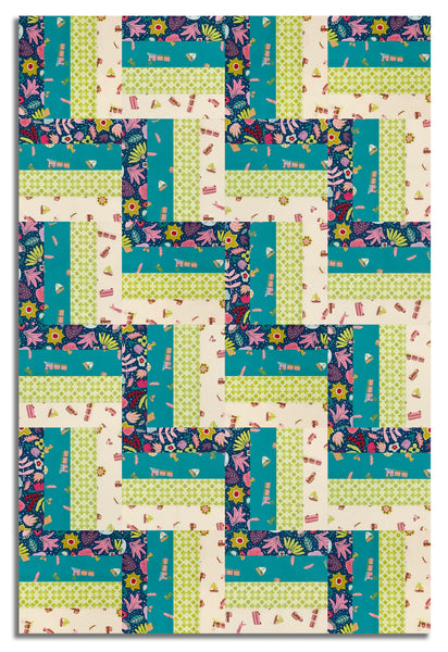 Riley Blake Pre-Cut 24 Block Rail Fence Quilt Kit - The Genesis Of A Journey