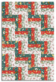 Matt's Studio E Pre-Cut 24 Block Rail Fence Quilt Kit - Christmas At Pooh Corner