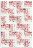 Wilmington Pre-Cut 24 Block Rail Fence Quilt Kit - Peony Blossoms