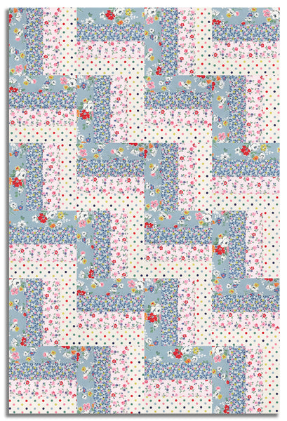Matt's Riley Blake Pre-Cut 24 Block Rail Fence Quilt Kit - CK Signature Collection