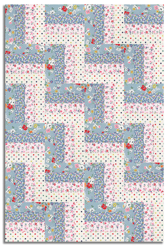 Matt's Riley Blake Pre-Cut 24 Block Rail Fence Quilt Kit - CK Signature Collection