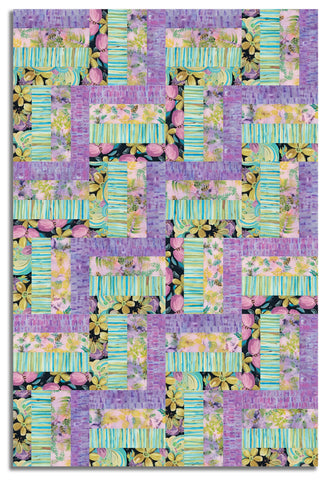 Free Spirit Pre-Cut 24 Block Rail Fence Quilt Kit - After The Rain