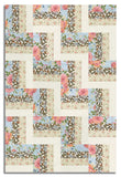 Matt's Moda Pre-cut 24 Block Rail Fence Quilt Kit - My Secret Garden