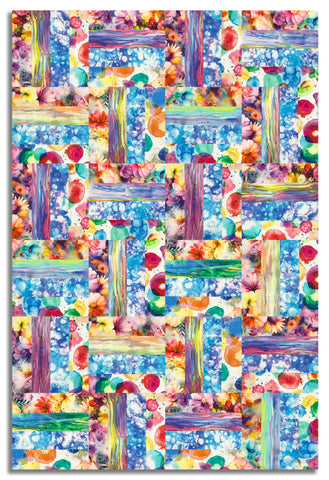 Moda Pre-cut 24 Block Rail Fence Quilt Kit - Gradients Gallery