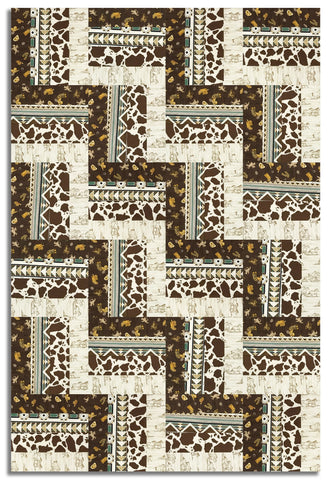 Matt's Riley Blake Pre-Cut 24 Block Rail Fence Quilt Kit - The Homestead