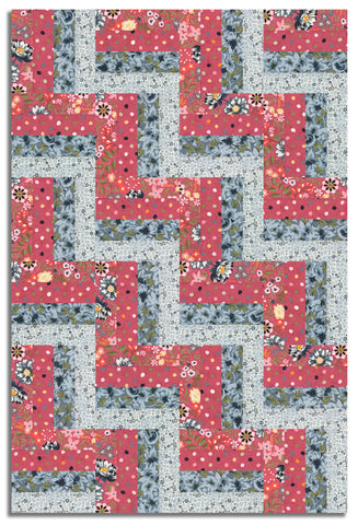Moda Pre-cut 24 Block Rail Fence Quilt Kit - Fieldrush