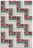 Blank Quilting Pre-Cut 24 Block Rail Fence Quilt Kit - Lush & Lavish