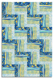Timeless Treasures Pre-Cut 24 Block Rail Fence Quilt Kit - Poppy Serenade