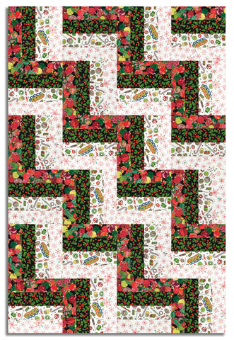 Matt's Windham Pre-Cut 24 Block Rail Fence Quilt Kit - Jolly Collage