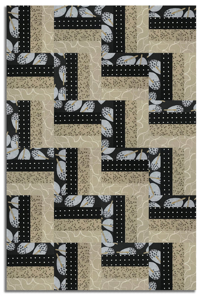 Moda Pre-cut 24 Block Rail Fence Quilt Kit - Mira