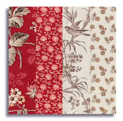 Moda French General Pre-cut 24 Block Rail Fence Quilt Kit - Joie De Vivre