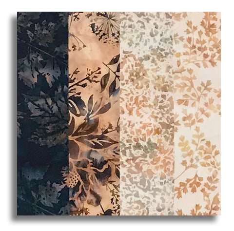 Hoffman Batik Pre-Cut 24 Block Rail Fence Quilt Kit - Sandy