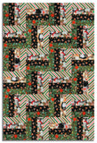 Windham Pre-Cut 24 Block Rail Fence Quilt Kit - Meowy Christmas