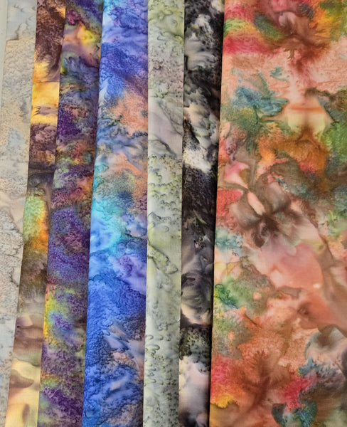 Matt's Mystery Bundles -  5.13 yards - Rainbow Batiks - Assorted Remnants