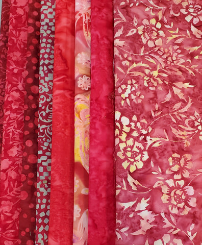 Matt's Mystery Bundles -  6.75 yards - Red Abstract - Remnants