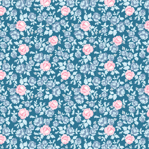Poppie Cotton Elise EE25514 Regency Denim By The Yard
