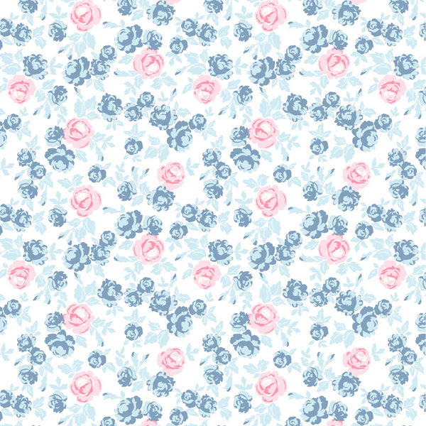 Poppie Cotton Elise EE25513 Regency White By The Yard