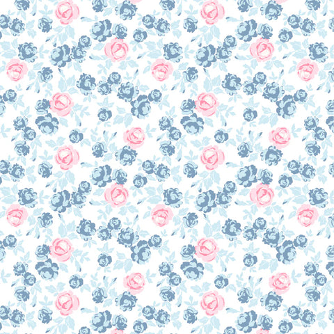 Poppie Cotton Elise EE25513 Regency White By The Yard