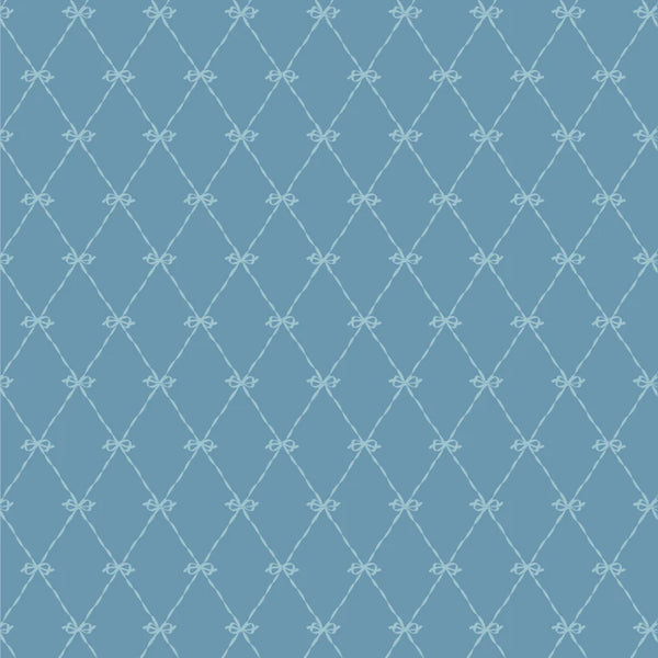 Poppie Cotton Stolen Moments SM25320 Ribbons Bleu By The Yard