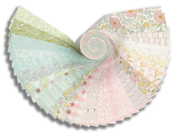 Riley Blake Pre-Cut 40 Piece 2 1/2" Rolie Polie Jelly Roll RP 18320 40 - Little Posies