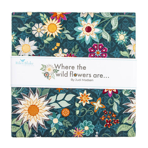 Riley Blake Pre-Cut 42 Piece 10" Stacker Layer Cake Squares 18250 42 - Where The Wildflowers Are