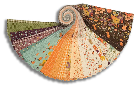 Riley Blake Pre-Cut 40 Piece 2 1/2" Rolie Polie Jelly Roll RP 16190 40 - The Awe of Autumn