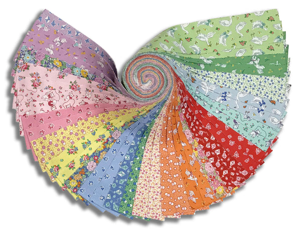 Riley Blake Pre-Cut 40 Piece 2 1/2" Rolie Polie Jelly Roll RP 18240 40 - Traditional 30's