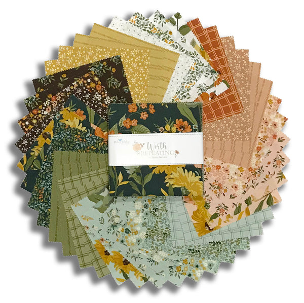 Riley Blake Pre-Cut 42 Piece 5" Stacker Charm Squares 18260 42 - Worth Repeating