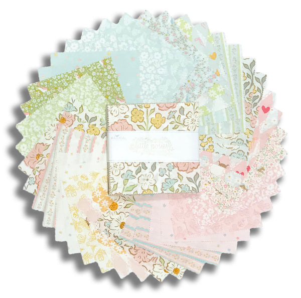 Riley Blake Pre-Cut 42 Piece 5" Stacker Charm Squares 18320 42 - Little Posies