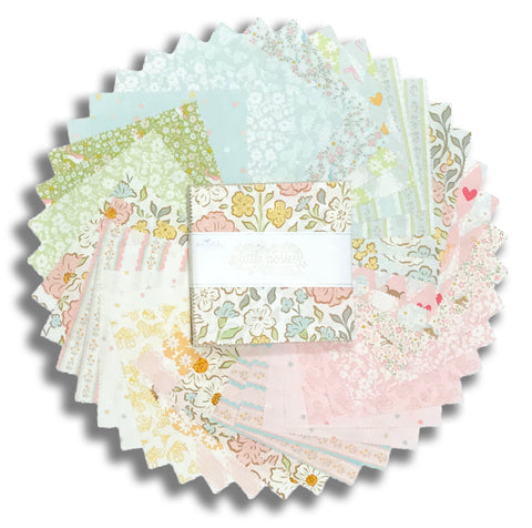 Riley Blake Pre-Cut 42 Piece 5" Stacker Charm Squares 18320 42 - Little Posies
