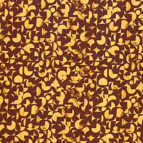 Blank Quilting Electric Flow 4501 949 Brown Geometric Pattern By The Yard