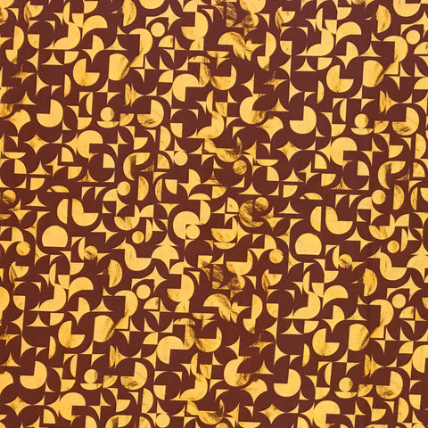 Blank Quilting Electric Flow 4501 949 Brown Geometric Pattern By The Yard