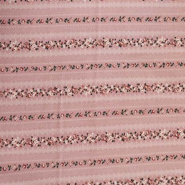 Blank Quilting Emily Roses 4501 041 Pink Floral Lace Stripe By The Yard