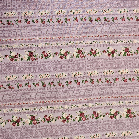 Blank Quilting Gigi Roses 4501 772 Mauve Floral Lace Stripe By The Yard