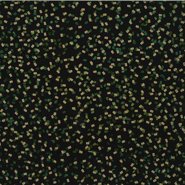 Hoffman batik s2325 702g confettis émeraude profonde/or par cour