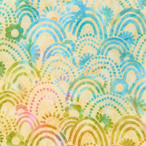 Kaufman Artisan Batiks - Retro Rainbow 22398 198 Pastel By The Yard