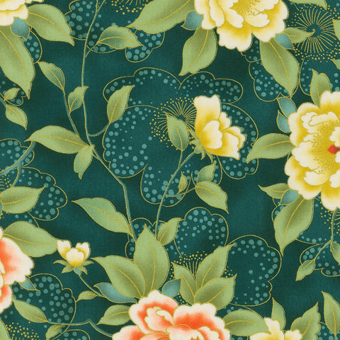Kaufman Imperial Collection: Honoka 21931 213 Teal By The Yard