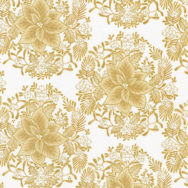 Kaufman Holiday Flourish: Festive Finery - Holiday Colorstory 22286 85 Vanilla By The Yard