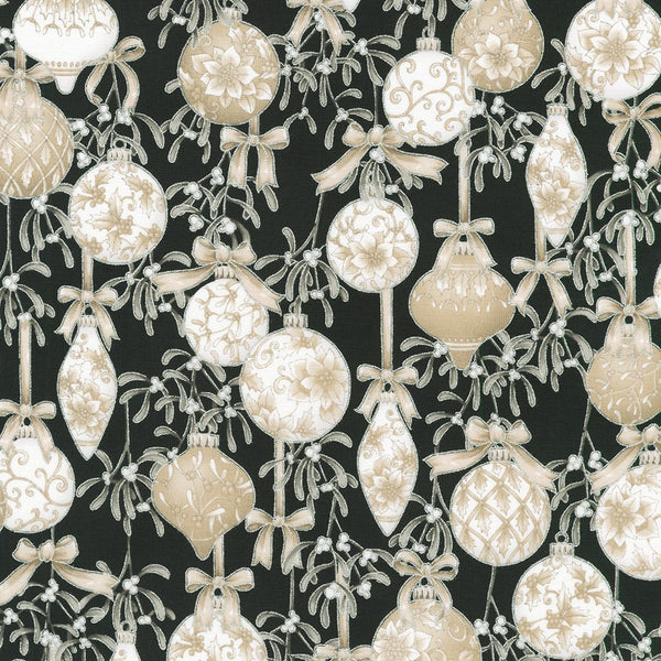 Kaufman Holiday Flourish: Festive Finery - Taupe Colorstory 22287 304 Shadow Ornaments By The Yard
