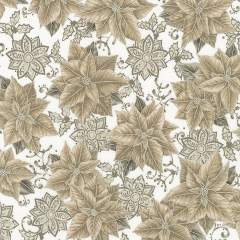 Kaufman Holiday Flourish: Festive Finery - Taupe Colorstory 22288 303 Blanc By The Yard