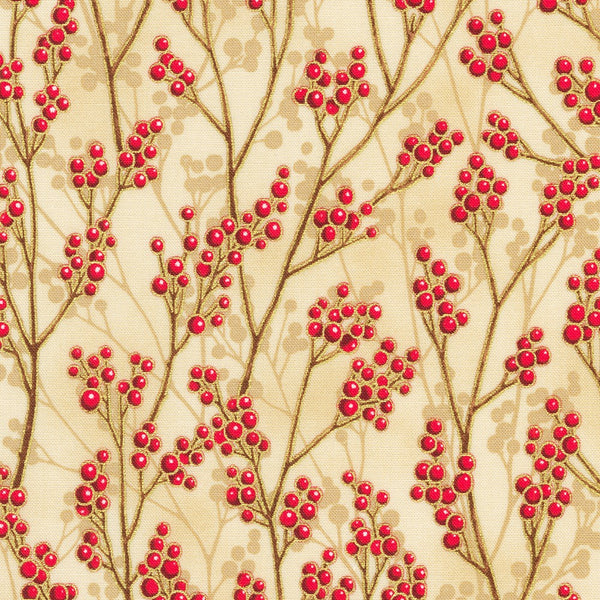 Kaufman Holiday Flourish: Festive Finery - Holiday Colorstory 22291 84 Cream By The Yard