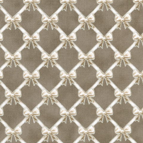 Kaufman Holiday Flourish: Festive Finery - Taupe Colorstory 22292 160 Taupe Bows By The Yard